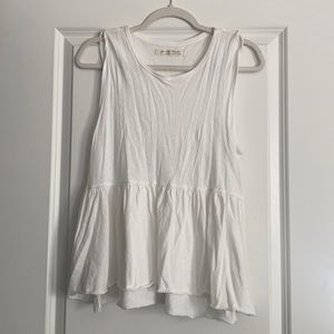 We the Free white peplum tank free people